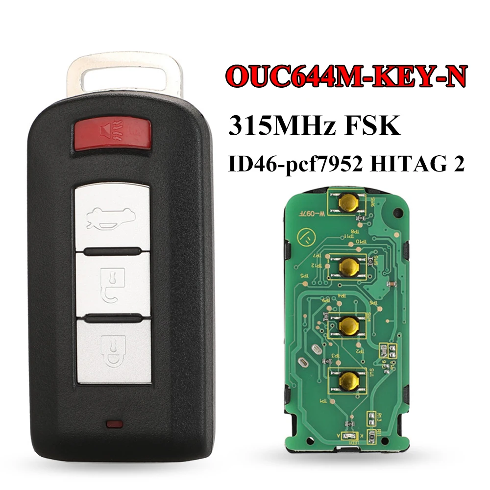 Jingyuqin Keyless Go Smart Distance Key 3 + 1B 315 МГц/434 МГц ID46 PCF7952 Совместимость С Mitsubishi Lancer Outlander 2008-...
Jingyuqin Keyless Go Smart Distance Key 3 + 1B 315 МГц/434 МГц ID46 PCF7952 Совместимость С Mitsubishi Lancer Outlander 2008-...