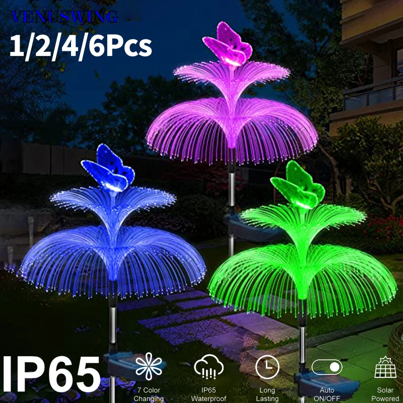 1/2/4/6Pcs Solar Garden Lights Waterproof Solar Outdoor Decor Lamp 7 Color Changing Double Layer Jellyfish and Butterfly Lights
1/2/4/6Pcs Solar Garden Lights Waterproof Solar Outdoor Decor Lamp 7 Color Changing Double Layer Jellyfish and Butterfly Lights