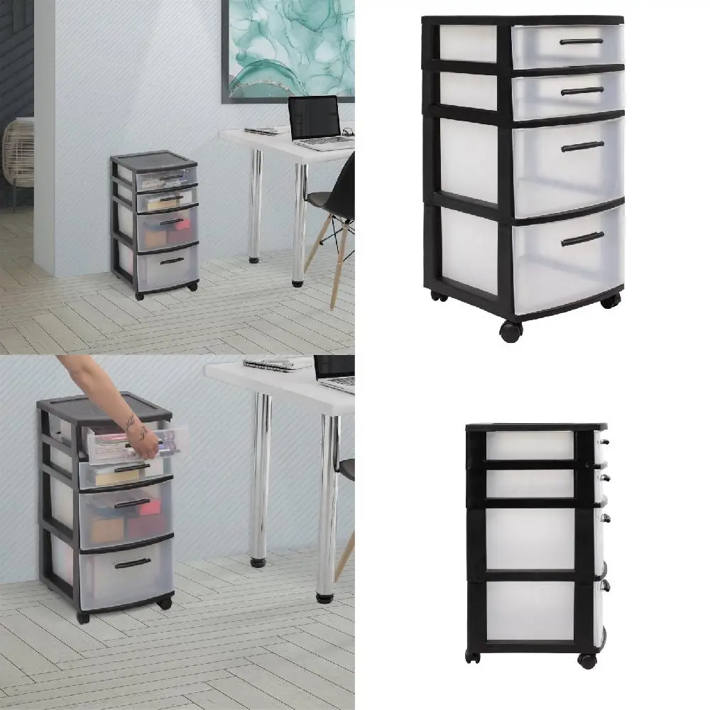 System Incredible 4-Drawer Black Rolling Toolbox Storage Cart with Red Lockable Organizer for Maximum Security; Durable, Metal L
System Incredible 4-Drawer Black Rolling Toolbox Storage Cart with Red Lockable Organizer for Maximum Security; Durable, Metal L