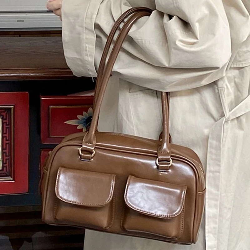 HAEX Vintage High Quality Women's Bag 2022 Trend New Large Capacity Korean Style Daily Commute PU Boston Shoulder Bolso Mujer
HAEX Vintage High Quality Women's Bag 2022 Trend New Large Capacity Korean Style Daily Commute PU Boston Shoulder Bolso Mujer