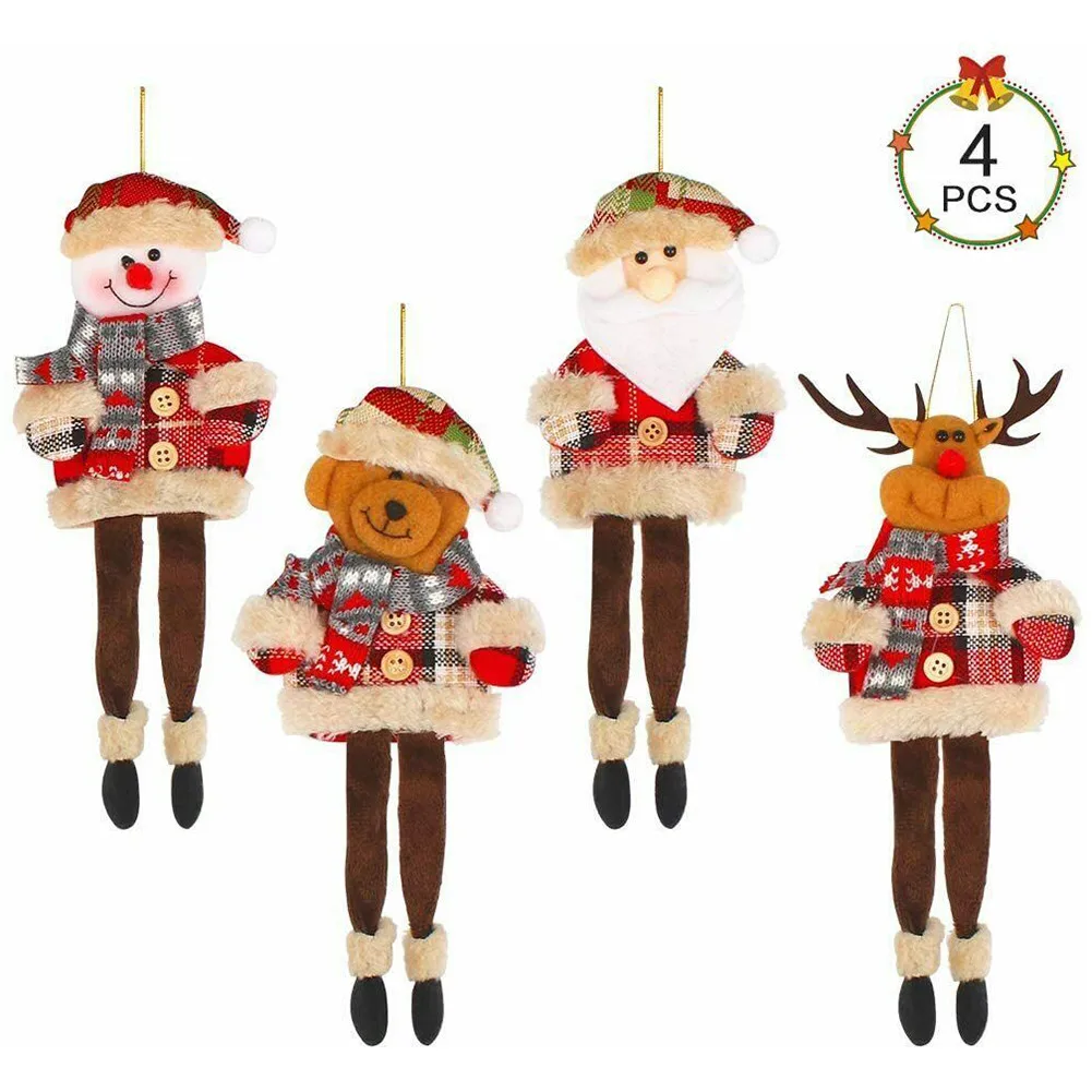 4pcs Christmas Hanging Ornament Santa Claus Snowman Doll Xmas Tree Decor Gift Christmas Decoration 2021 New Year Home Decor
4pcs Christmas Hanging Ornament Santa Claus Snowman Doll Xmas Tree Decor Gift Christmas Decoration 2021 New Year Home Decor