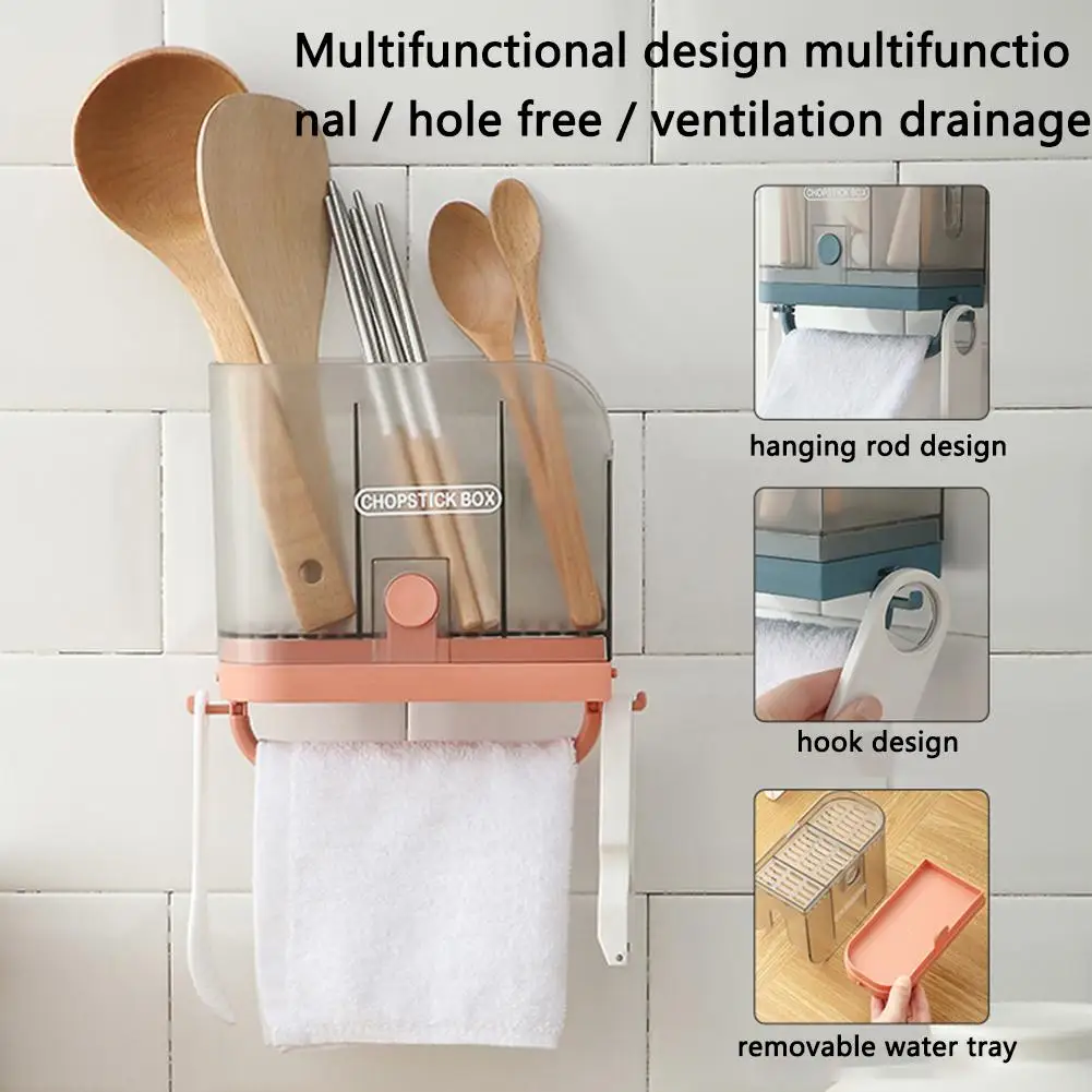 Kitchen Storage Rack Multifunctional Removable Wall-mounted Chopsticks Tube Drain Cage
Kitchen Storage Rack Multifunctional Removable Wall-mounted Chopsticks Tube Drain Cage