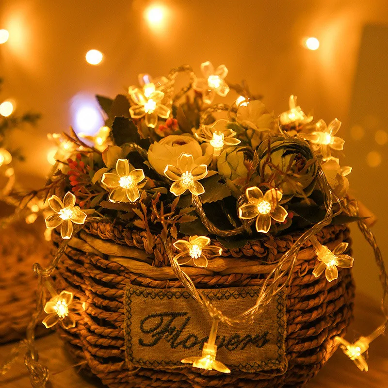 Solar LED Cherry blossoms Lights Holiday String Light Waterproof Fairy Garden Decor Outdoor Street Garland Christmas Decoration
Solar LED Cherry blossoms Lights Holiday String Light Waterproof Fairy Garden Decor Outdoor Street Garland Christmas Decoration