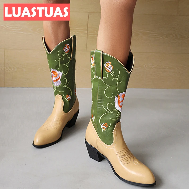 Женские ботинки с винтажной вышивкой LuasTuas, Разноцветные Повседневные сапоги до середины икры, Размеры 35-48, 2022
Женские ботинки с винтажной вышивкой LuasTuas, Разноцветные Повседневные сапоги до середины икры, Размеры 35-48, 2022