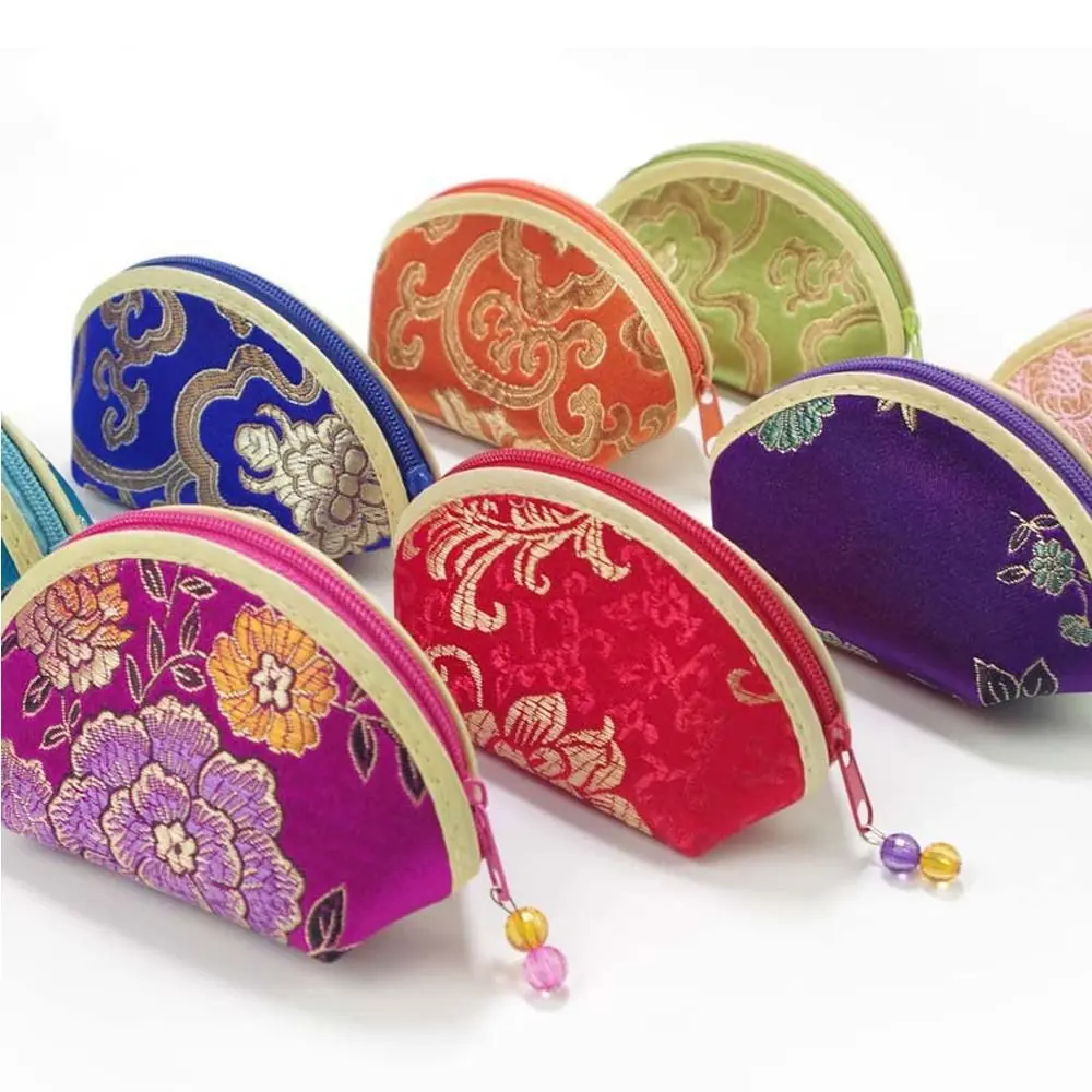 Chinese Exquisite Silk Coin Purses for Women Mini Zip Lock Wallets Money Bags Embroidery Seashell Jewelry Pouch
Chinese Exquisite Silk Coin Purses for Women Mini Zip Lock Wallets Money Bags Embroidery Seashell Jewelry Pouch
