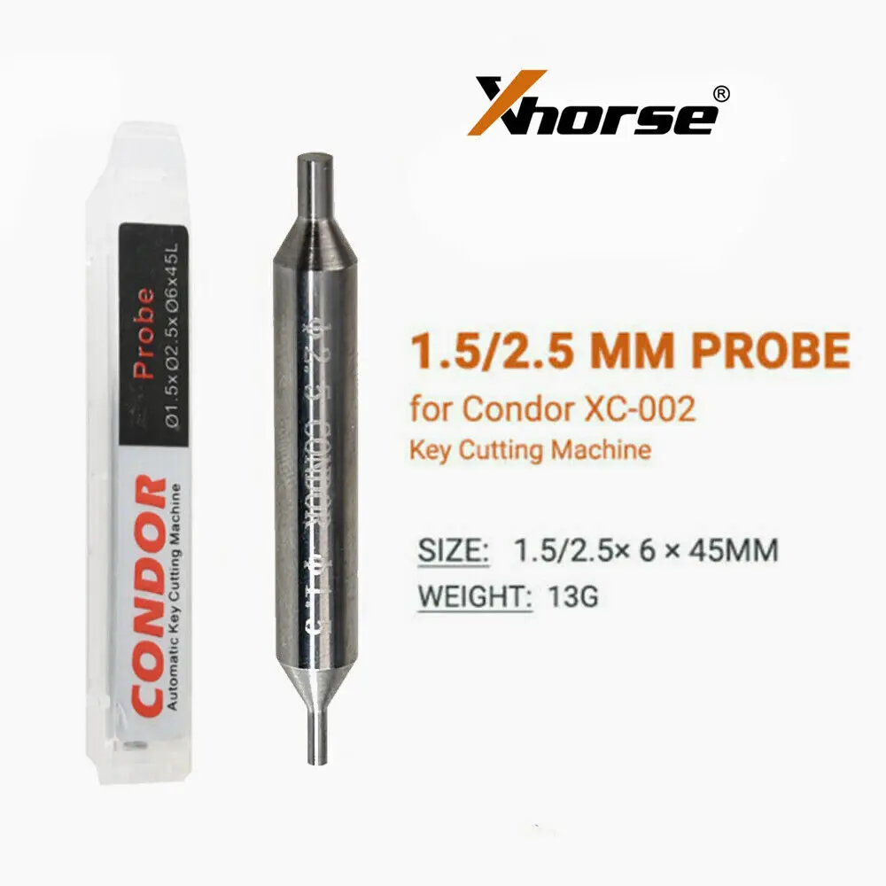 

1.5 mm and the other side is 2.5 mm Tracer Probe for Xhorse Condor XC-002 and Dolphin XP007 Cutting Machine