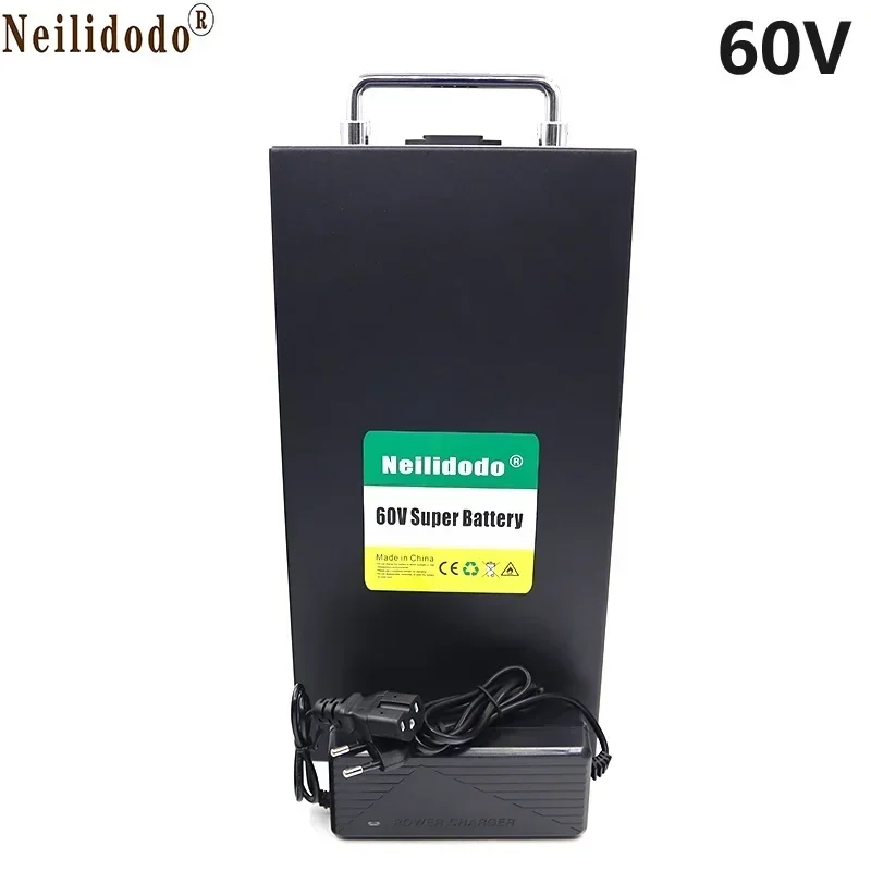 

Aviation Arrival 60V Super Battery Waterproof Lithium Ion Rechargeable Battery Pack with Charger,for:Electric Bicycles,Tricycles