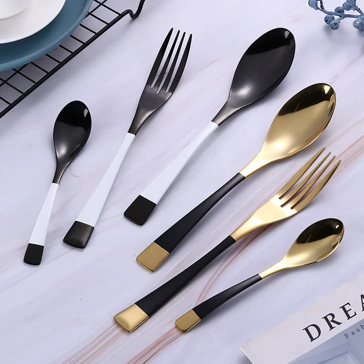 French Fishtail Handle Knife Fork Spoon Western Cutlery Set Stainless Steak Knife Fruit Fork Teaspoon Tableware Kitchen Supplies
French Fishtail Handle Knife Fork Spoon Western Cutlery Set Stainless Steak Knife Fruit Fork Teaspoon Tableware Kitchen Supplies