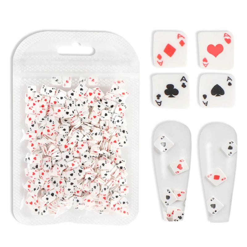 450-500 Pcs/Bag Nail Art Poker Shape Design Polymer Soft Clay Discs Heart DIY Nail Art Decorations Playing Nail Decor
450-500 Pcs/Bag Nail Art Poker Shape Design Polymer Soft Clay Discs Heart DIY Nail Art Decorations Playing Nail Decor