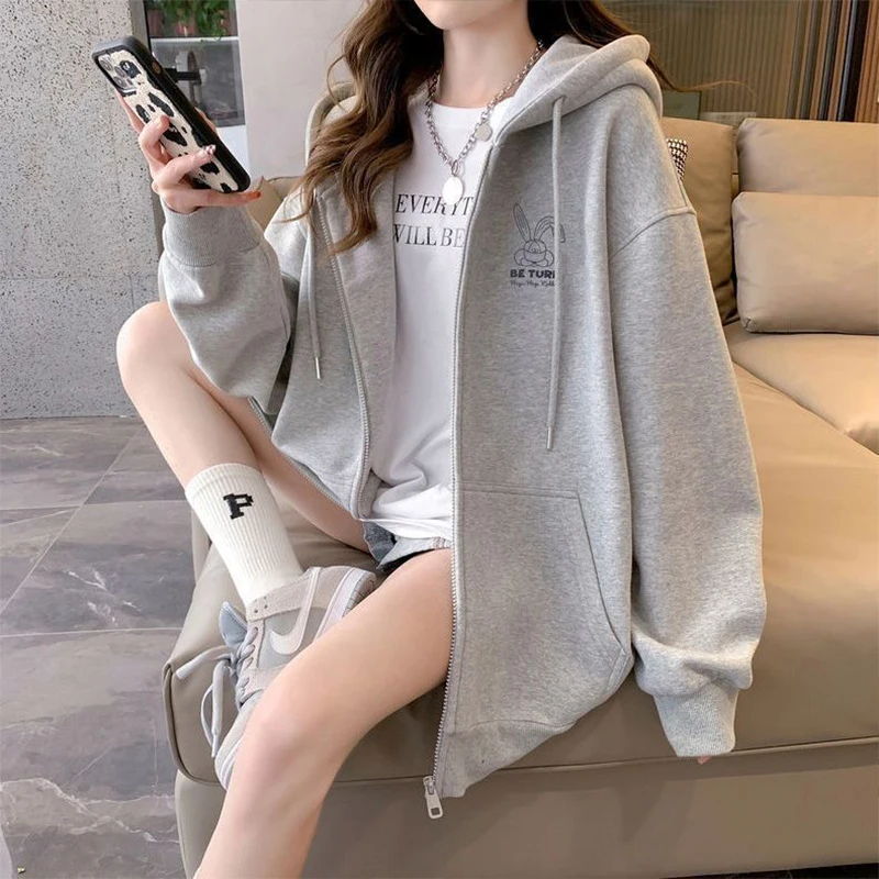 Women Kawaii Zip Up Hoodie High Street Retro Harajuku Solid Jacket Casual Loose Sweatshirt Clothes Y2K Long-Sleeved Hooded Tops
Women Kawaii Zip Up Hoodie High Street Retro Harajuku Solid Jacket Casual Loose Sweatshirt Clothes Y2K Long-Sleeved Hooded Tops
