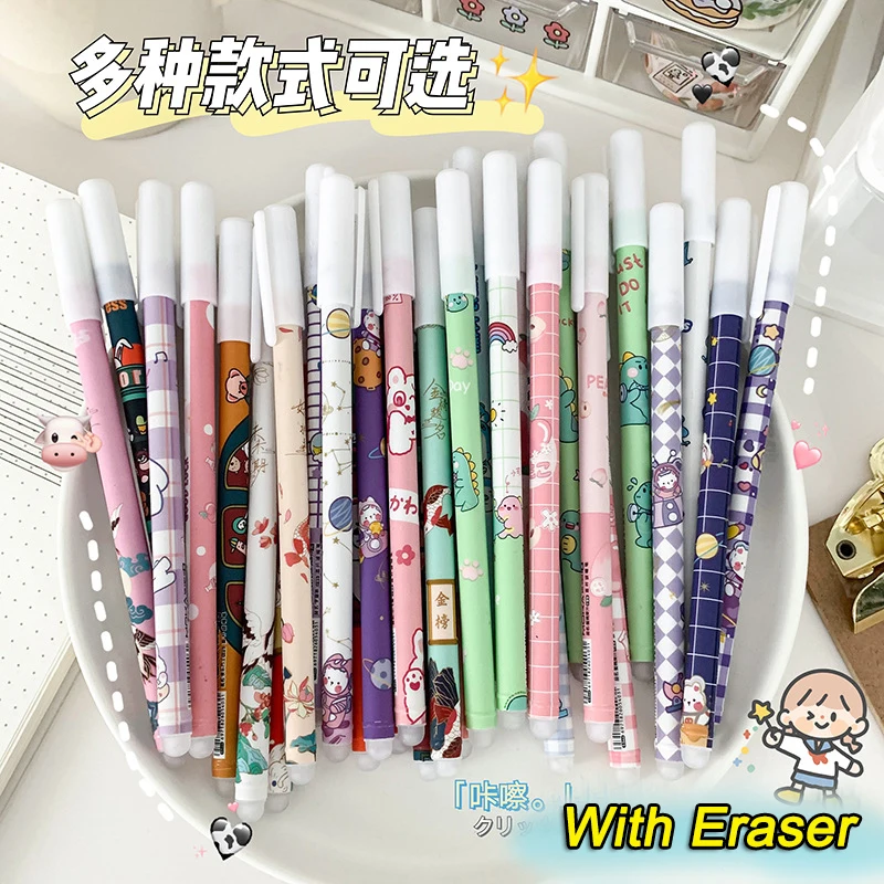 6 Pcs/Set Kawaii Cartoons Neutral Erasable Pen 0.5mm blue ink Gel Pens With Eraser School Office Supplies kids Stationery
6 Pcs/Set Kawaii Cartoons Neutral Erasable Pen 0.5mm blue ink Gel Pens With Eraser School Office Supplies kids Stationery