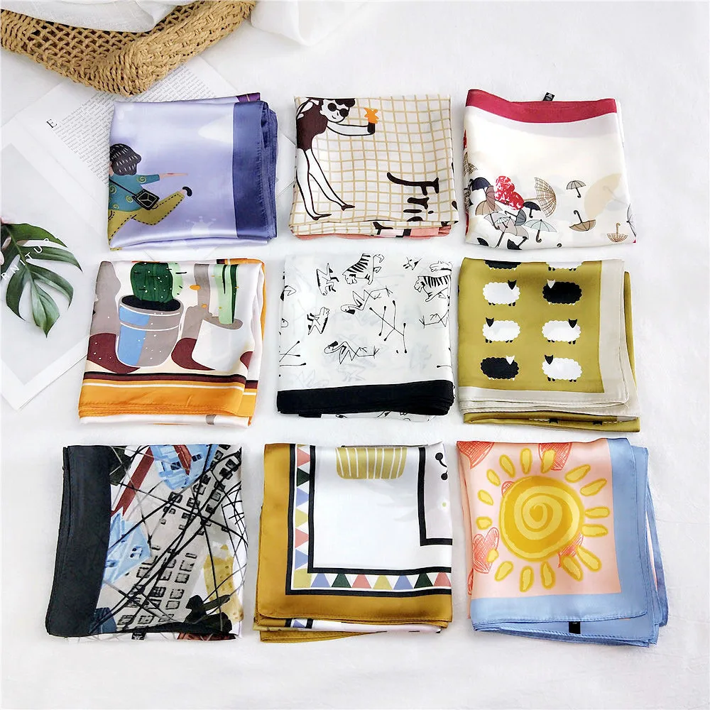Small Handkerchief Hijab Scarf For Women Fashion Hairband Bag Scarfs For Lady 70*70CMSquare Bandana For Head Cute Neck Scarves
Small Handkerchief Hijab Scarf For Women Fashion Hairband Bag Scarfs For Lady 70*70CMSquare Bandana For Head Cute Neck Scarves