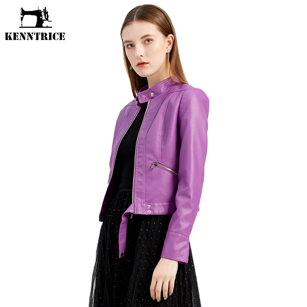 Women Leather Jacket Fashion Cropped Outwear Stand Collar Vintage Zipper Thin Female Coat Oversize Kenntrice 2022 Spring Autumn
Women Leather Jacket Fashion Cropped Outwear Stand Collar Vintage Zipper Thin Female Coat Oversize Kenntrice 2022 Spring Autumn