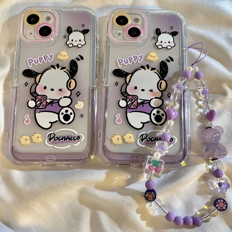 Cartoon Sanrio Pochacco with Hidden bracket bracelet Phone Case For iPhone 14 13 12 11 Pro Max Couple Anti-drop transparent Soft
Cartoon Sanrio Pochacco with Hidden bracket bracelet Phone Case For iPhone 14 13 12 11 Pro Max Couple Anti-drop transparent Soft