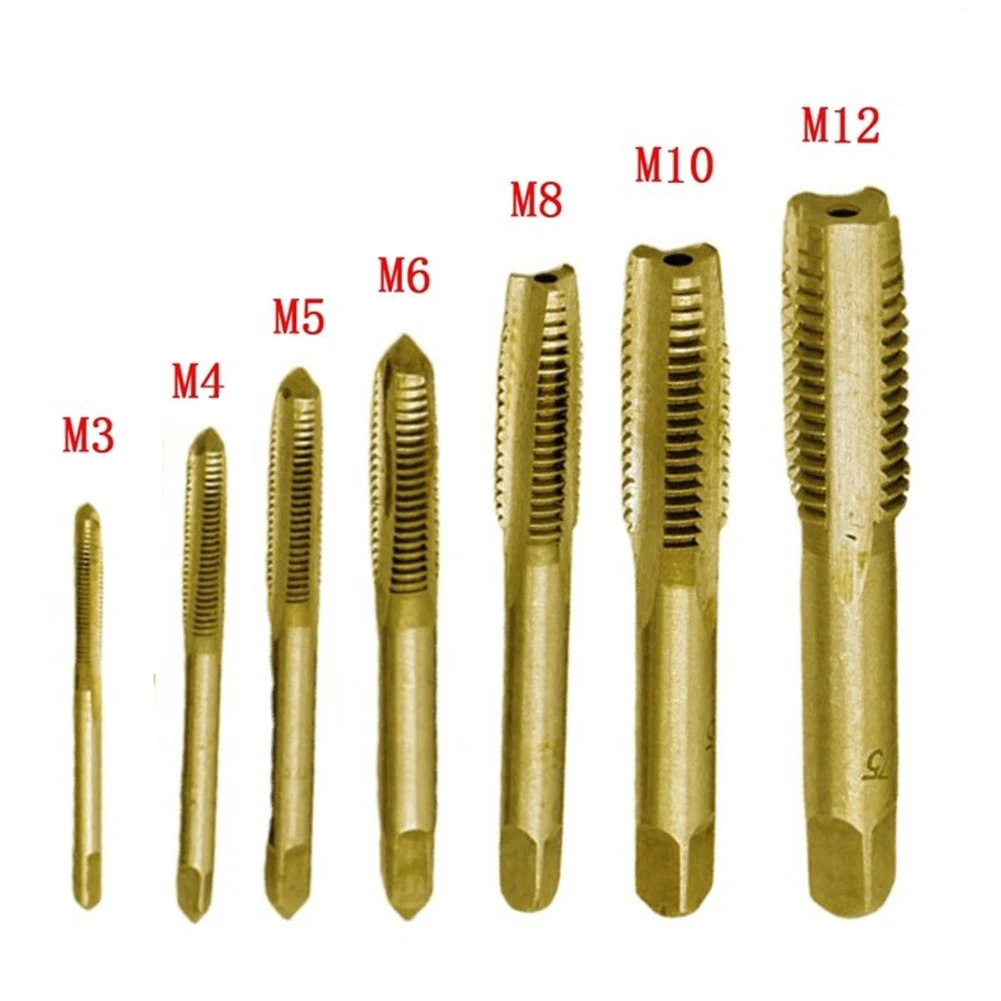 7pcs HSS Machine Thread Metric Plug Tap Drill Bits Hand Tapping Tools Screw Thread Plug Tap Drill M3 M4 M5 M6 M8 M10 M12
7pcs HSS Machine Thread Metric Plug Tap Drill Bits Hand Tapping Tools Screw Thread Plug Tap Drill M3 M4 M5 M6 M8 M10 M12