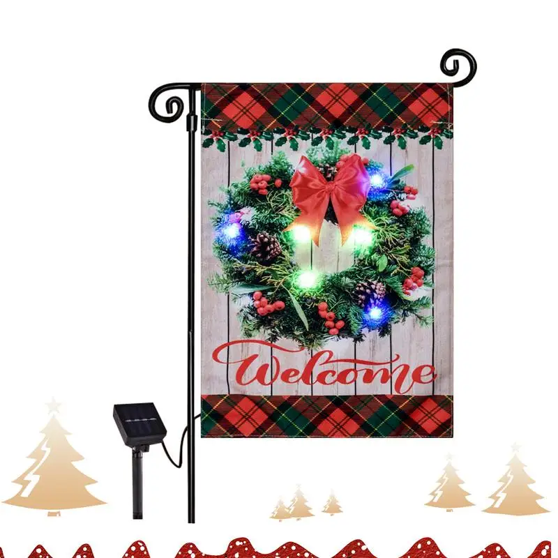 Lighted Christmas Garden Flag House Flag Vivid Printed Aesthetic Vertical Led Snowman Garden Flag For Outdoors Yard Lawn
Lighted Christmas Garden Flag House Flag Vivid Printed Aesthetic Vertical Led Snowman Garden Flag For Outdoors Yard Lawn