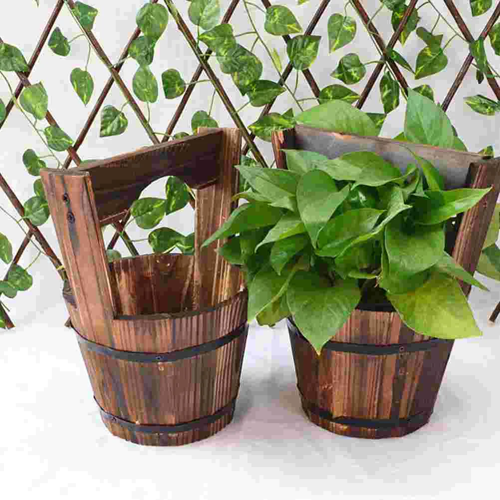 Succulent Flower Pot Rustic Patio Planters Indoor Hanging Farmhouse Bucket Decorative Pots Plants Wooden Barrel
Succulent Flower Pot Rustic Patio Planters Indoor Hanging Farmhouse Bucket Decorative Pots Plants Wooden Barrel