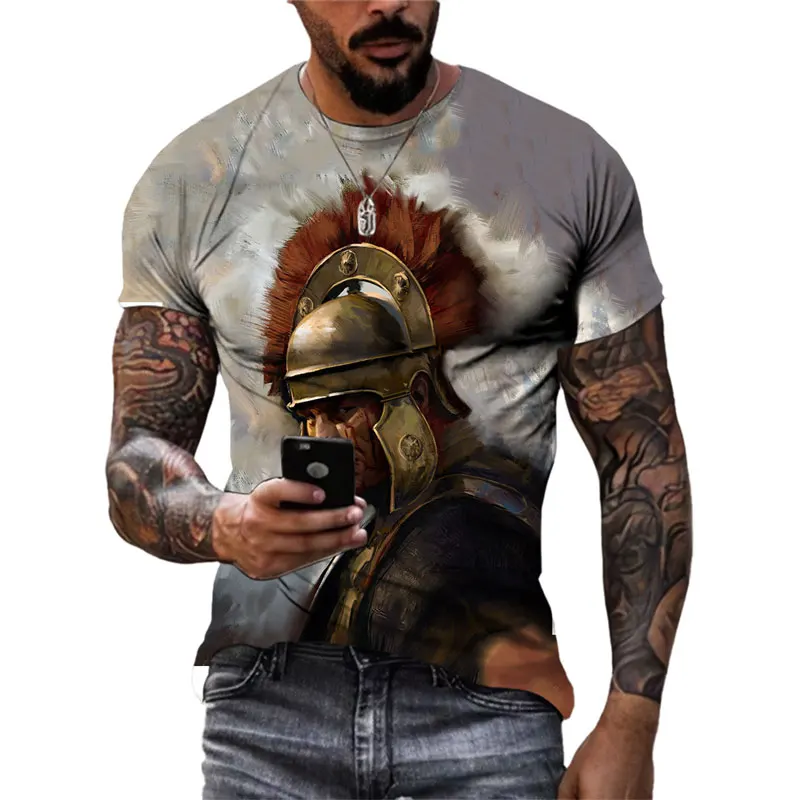 Roman Gladiator Printed Men T-shirt 3D Printed T-shirt Short Sleeve Round Neck Summer
Roman Gladiator Printed Men T-shirt 3D Printed T-shirt Short Sleeve Round Neck Summer