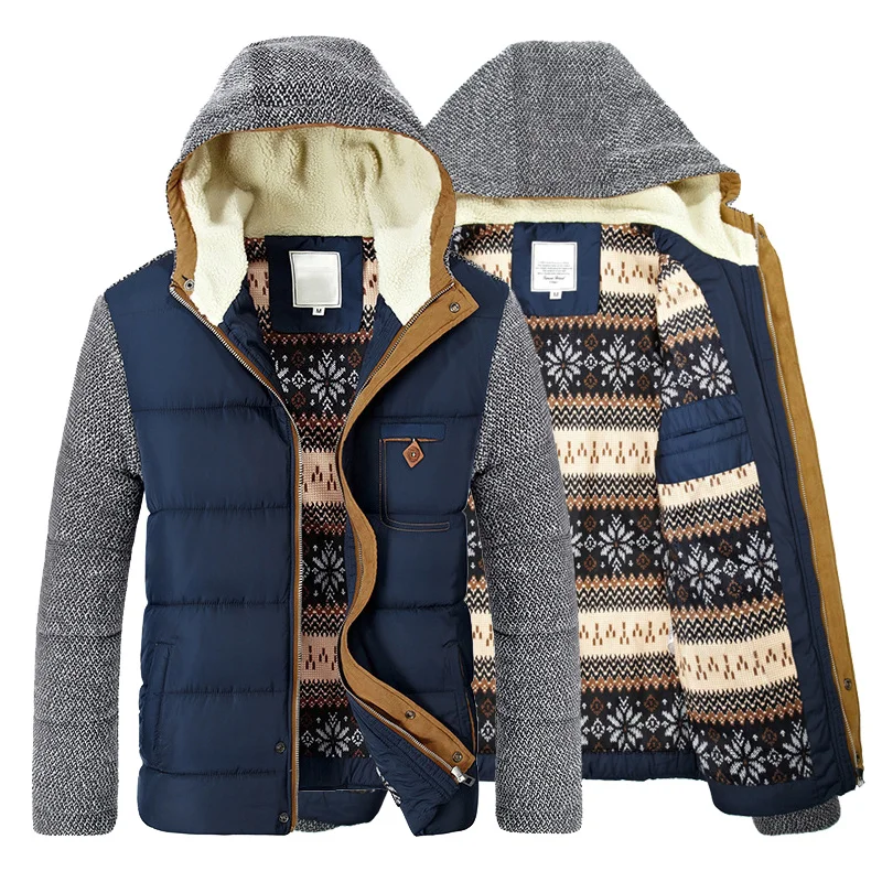 Men's Winter Coat Warm Parkas Thick Fleece Cotton Coats Slim Male Jackets Hooded Velvet Coat Men Brand Clothing Casaco Masculino
Men's Winter Coat Warm Parkas Thick Fleece Cotton Coats Slim Male Jackets Hooded Velvet Coat Men Brand Clothing Casaco Masculino