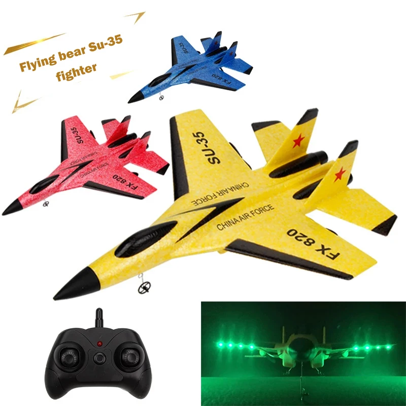2.4G Glider RC drone SU35 Fixed wing airplane Hand Throwing foam dron Electric Remote Control Outdoor RC Plane toys for boys F22
2.4G Glider RC drone SU35 Fixed wing airplane Hand Throwing foam dron Electric Remote Control Outdoor RC Plane toys for boys F22