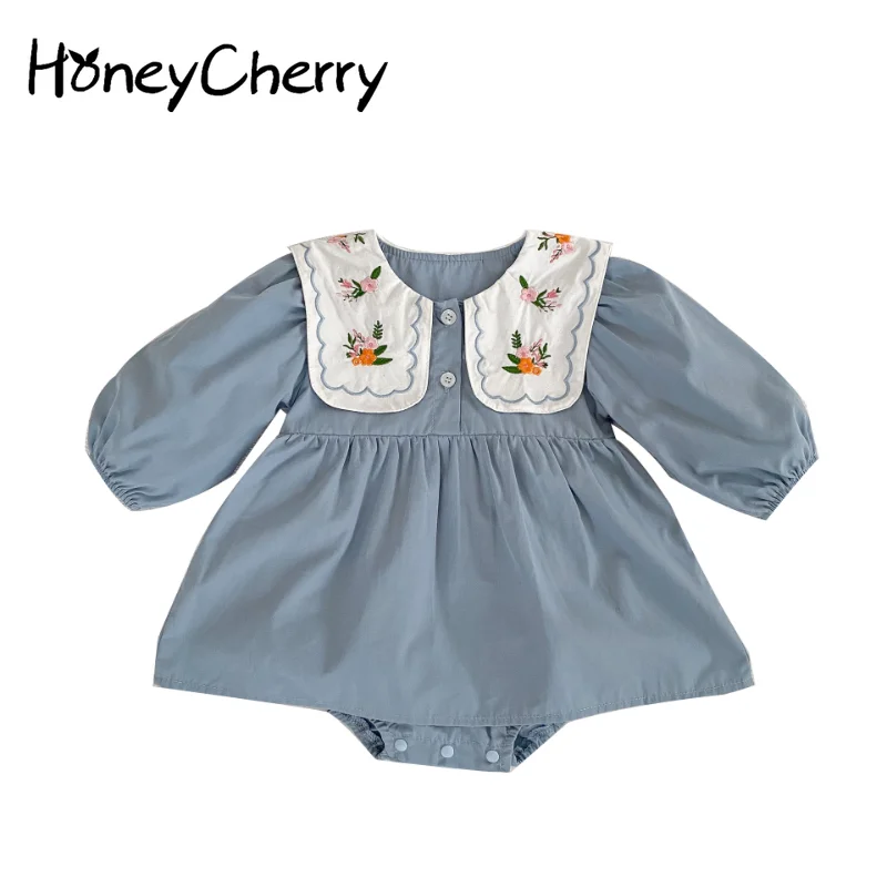HoneyCherry Spring Baby Girl Embroidered Collar Bodysuit Sweet Blue Princess Dress Bodysuit Baby Girl Clothes
HoneyCherry Spring Baby Girl Embroidered Collar Bodysuit Sweet Blue Princess Dress Bodysuit Baby Girl Clothes