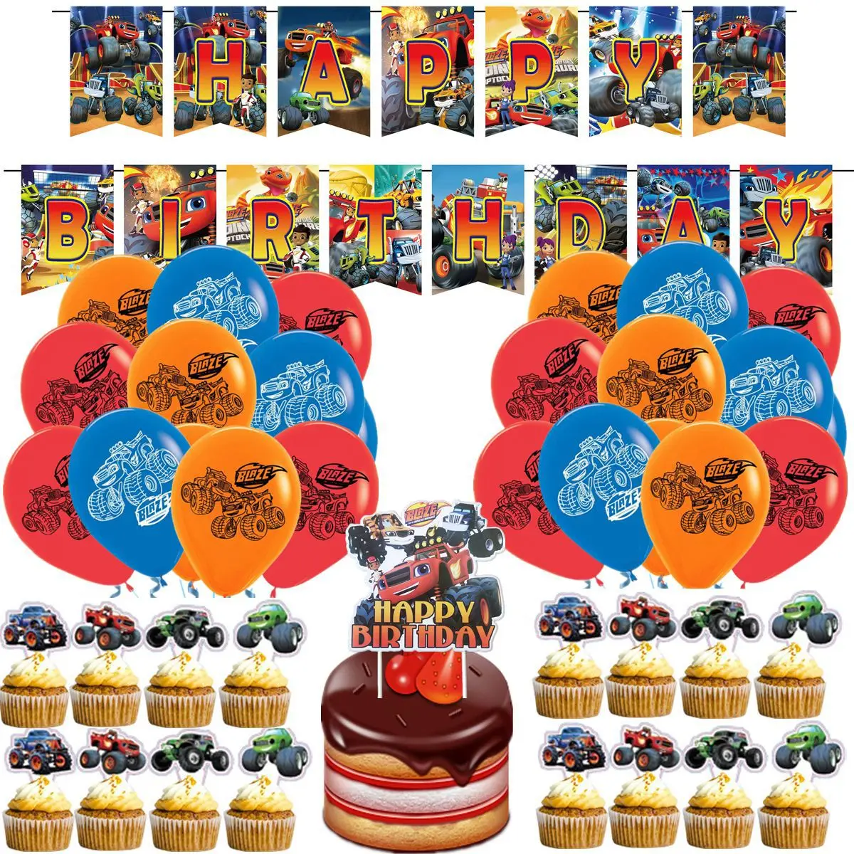 Blaze and the Monster Machines Birthday Party Supplies Balloons Decor Banner Cake Toppers Balloons Happy Birthday Party Decor 
Blaze and the Monster Machines Birthday Party Supplies Balloons Decor Banner Cake Toppers Balloons Happy Birthday Party Decor