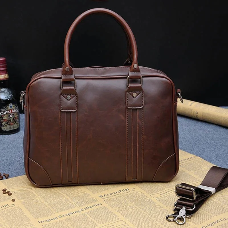 2022 Men Briefcase Handbags Crazy Horse PU Leather Laptop Bag Casual Man Zipper Shoulder Bags
2022 Men Briefcase Handbags Crazy Horse PU Leather Laptop Bag Casual Man Zipper Shoulder Bags