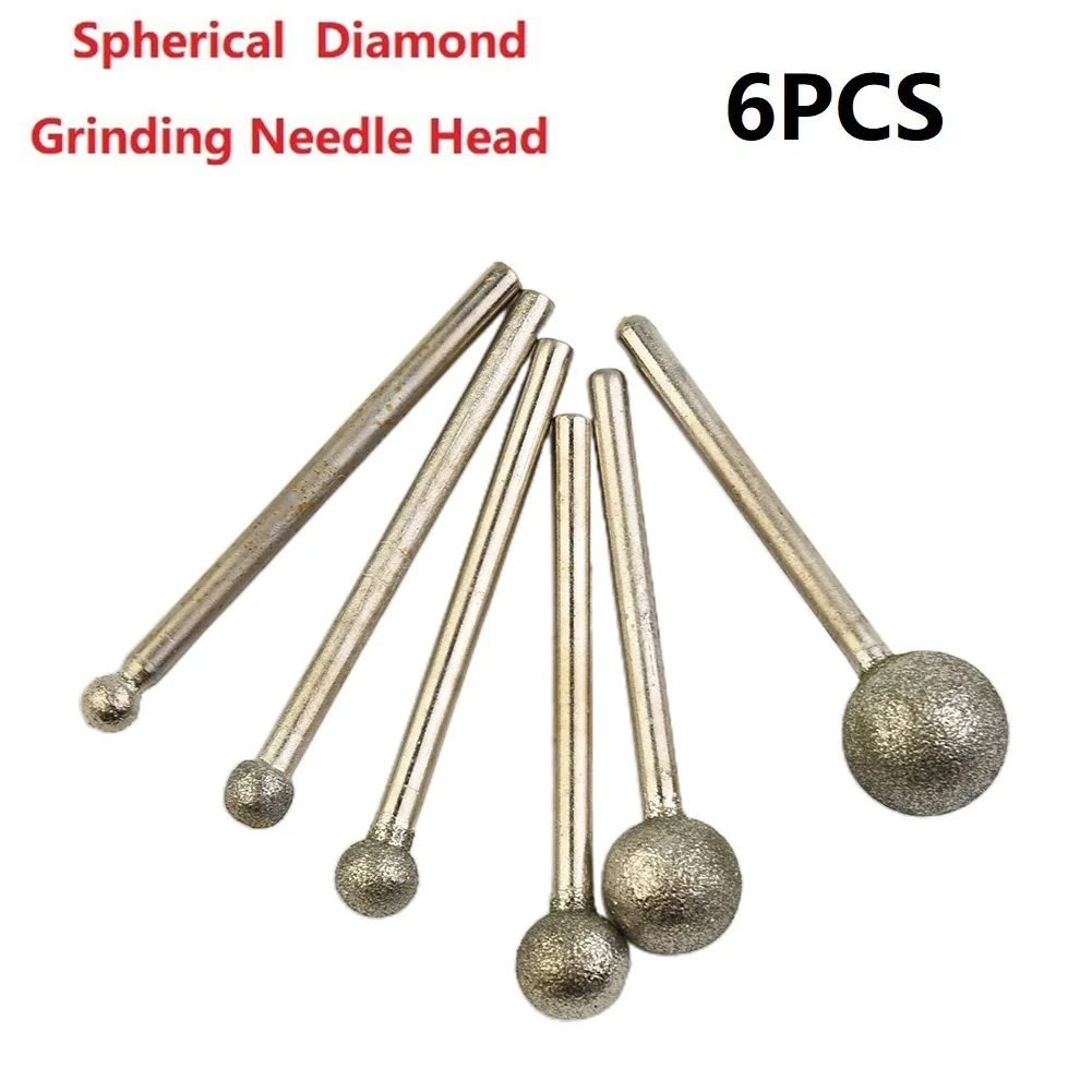 6 PCS Round Ball Burr Drill Bit 4mm-12mm Set Rotary Diamond 3mm Shank Glass Carving Engraving Drilling Abrasive Tools
6 PCS Round Ball Burr Drill Bit 4mm-12mm Set Rotary Diamond 3mm Shank Glass Carving Engraving Drilling Abrasive Tools