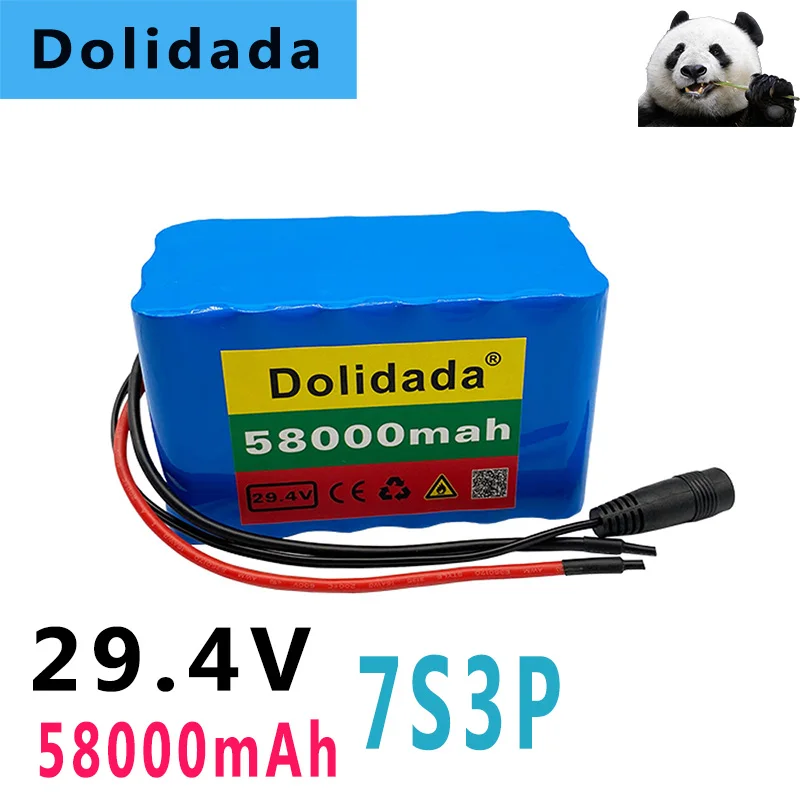 7s3p 24v 58ah 18650 24v 58000mah Battery Lithium Battery Electric Bicycle Electric Lithium Ion Battery Pack With 2a Charger
7s3p 24v 58ah 18650 24v 58000mah Battery Lithium Battery Electric Bicycle Electric Lithium Ion Battery Pack With 2a Charger