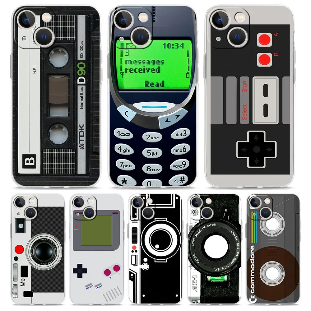 Luxury Case For iPhone 14 13 12 11 Pro Max X Xs XR Max 7 8 Plus Bumper Phone Cases Clear TPU Cover Vintage Tape Camera Gameboy
Luxury Case For iPhone 14 13 12 11 Pro Max X Xs XR Max 7 8 Plus Bumper Phone Cases Clear TPU Cover Vintage Tape Camera Gameboy