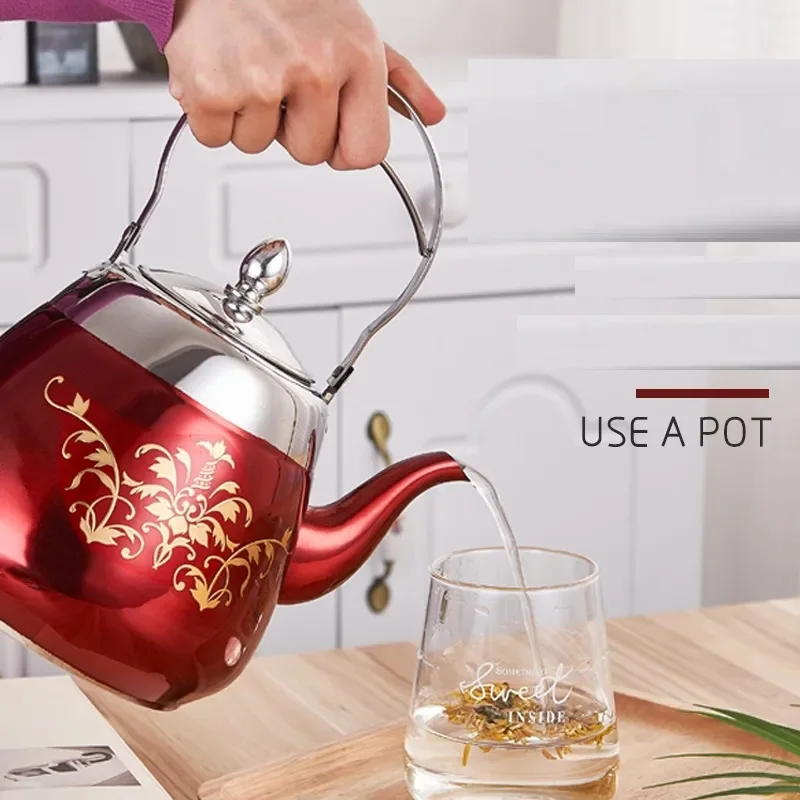 Stainless Steel Kettle Thick Food Grade Gas Whistle Pot Cooker Large Capacity Outdoor Camping Whistling Teakettle Teapot
Stainless Steel Kettle Thick Food Grade Gas Whistle Pot Cooker Large Capacity Outdoor Camping Whistling Teakettle Teapot