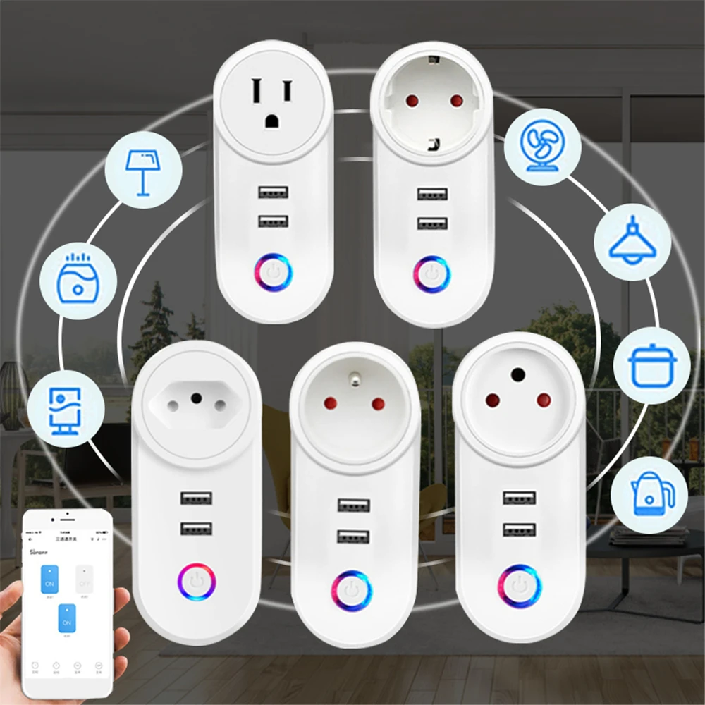 

WiFi Smart Plug 16A EU/Brazil/Israel/US/France Plug Power Socket APP Remote Rontrol Smart Home Voice Control Timing Function