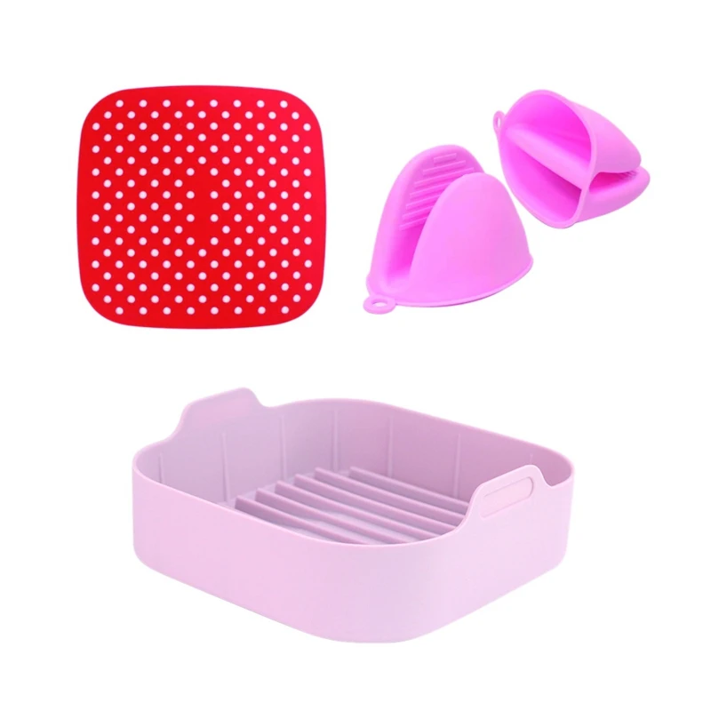 Air Fryer Silicone Pot Accessories Set Air Fryer Liners Silicone Air Fryer Basket Mat With Mini Silicone Oven Gloves
Air Fryer Silicone Pot Accessories Set Air Fryer Liners Silicone Air Fryer Basket Mat With Mini Silicone Oven Gloves