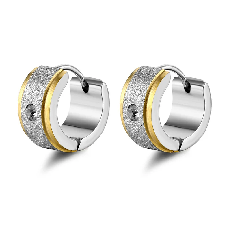 Fashion Crystal Circle Hoop Earrings Frosting Silver Color Stainless Steel Earring Men Women's Street Hip Hop Jewelry Statement
Fashion Crystal Circle Hoop Earrings Frosting Silver Color Stainless Steel Earring Men Women's Street Hip Hop Jewelry Statement