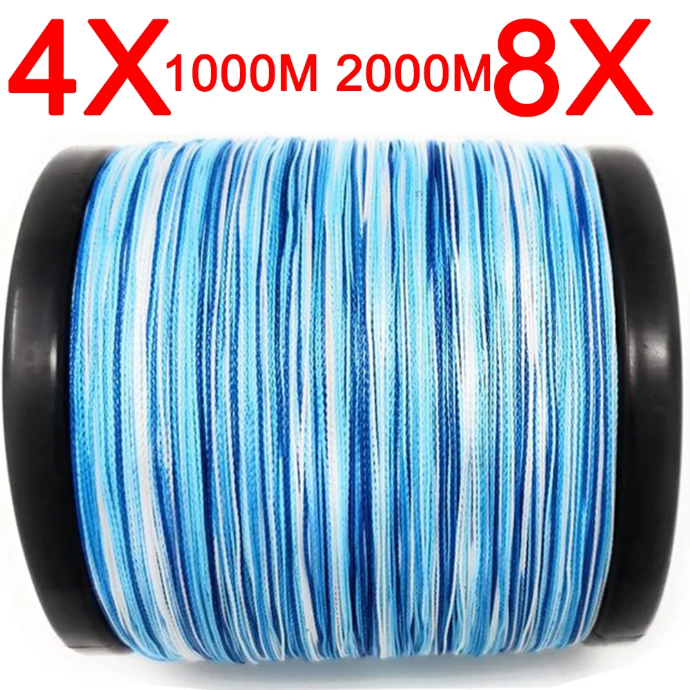 

1000M Braided Fishing Line 8 Strands 4 Strands 3000M 8-60LB Super Power PE Fiber Line Japan Multifilament Camo Fishing Line