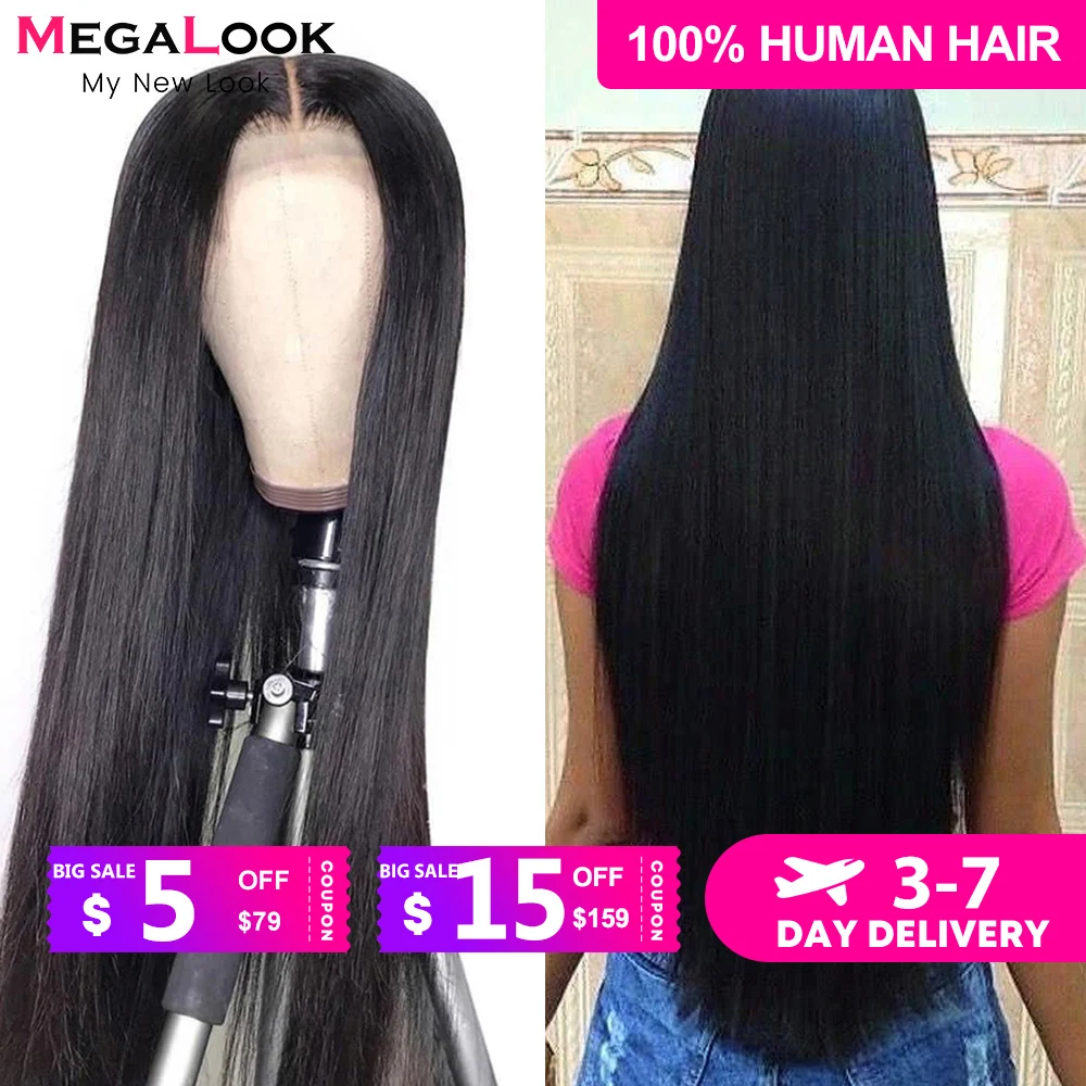 MEGALOOK Straight 13x4 Transparent HD Lace Front Wigs Human Hair Wig For Women Human Hair Wigs Pre Plucked 28"
MEGALOOK Straight 13x4 Transparent HD Lace Front Wigs Human Hair Wig For Women Human Hair Wigs Pre Plucked 28"