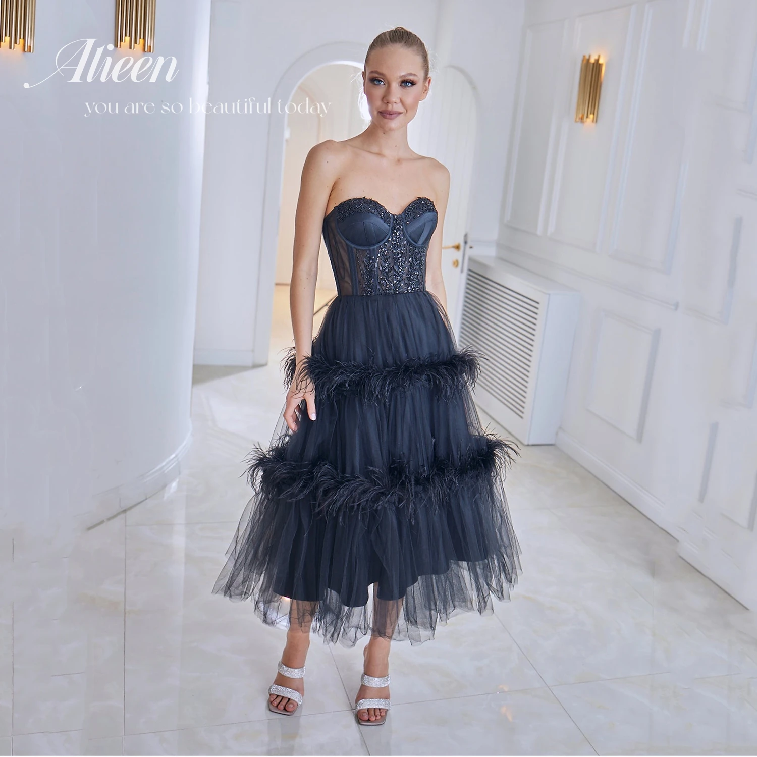 AileenCustomization Party Dresses and Events Sweetheart Elegant Party Dresses for Women Luxury Dress Chiffon Knee Length Skirt 
AileenCustomization Party Dresses and Events Sweetheart Elegant Party Dresses for Women Luxury Dress Chiffon Knee Length Skirt