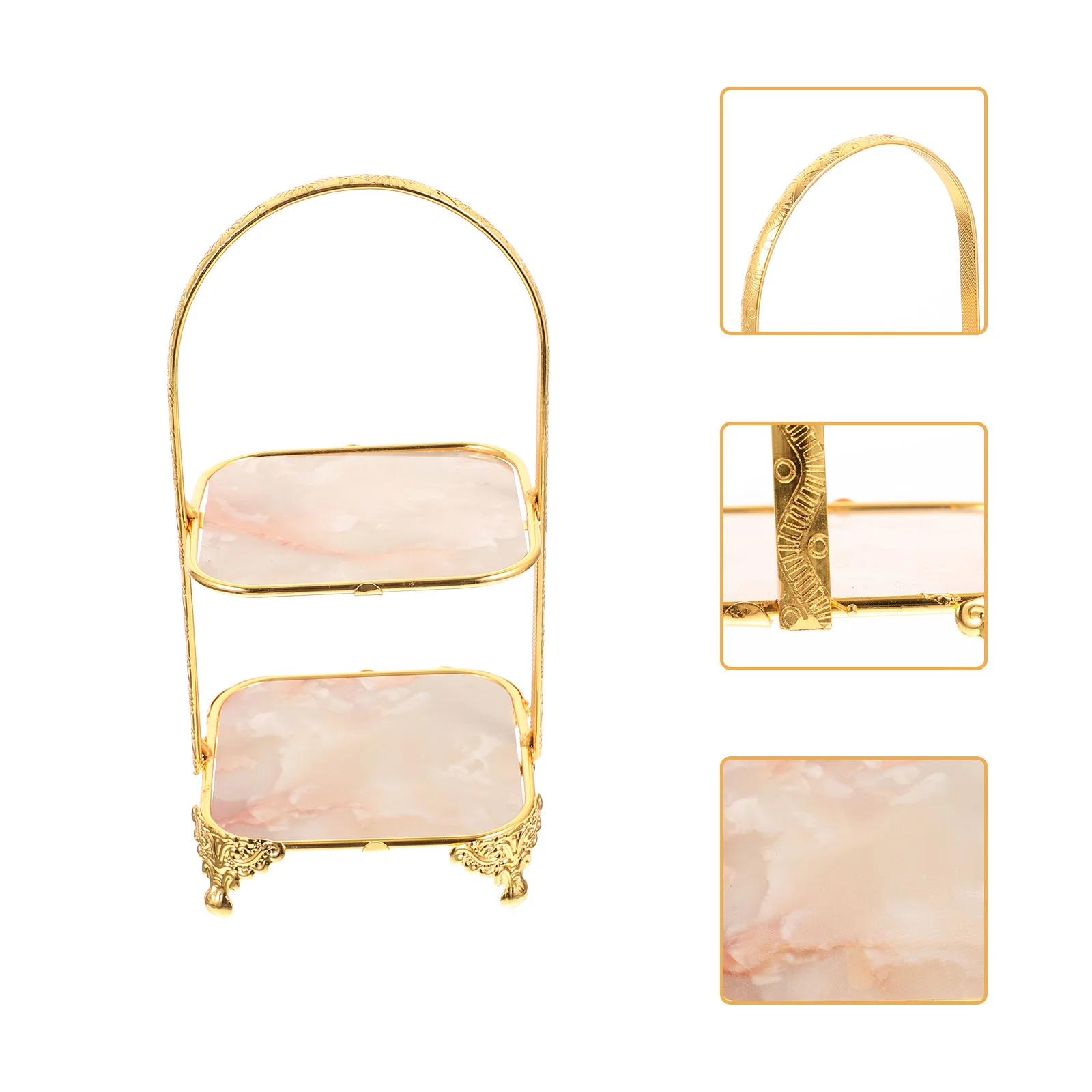 Fruit Dish Cake Stand Dessert Rotating Display Jewelry 2- Tier Wrought Iron Gold Cupcake
Fruit Dish Cake Stand Dessert Rotating Display Jewelry 2- Tier Wrought Iron Gold Cupcake