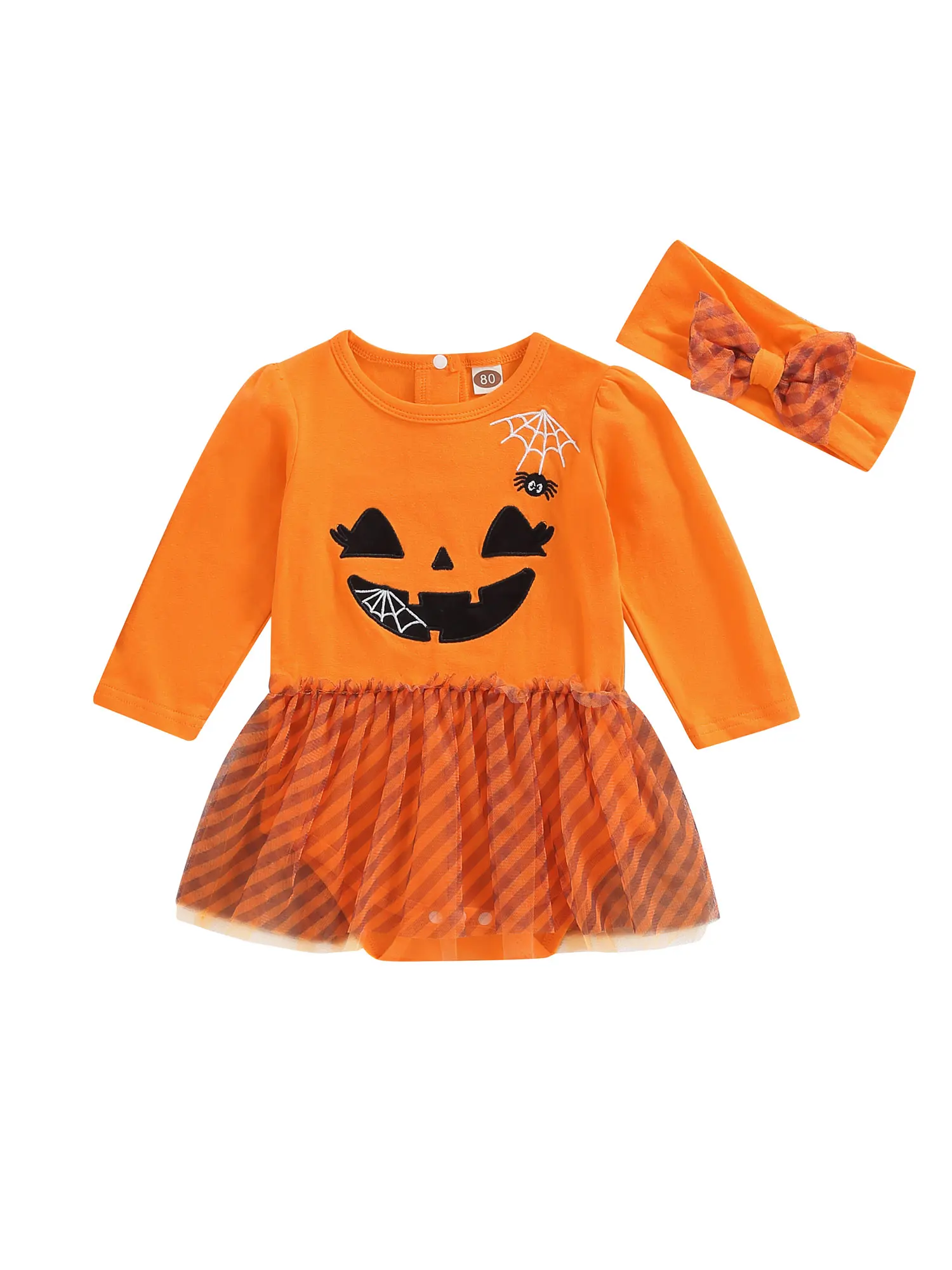Infant Baby Girls Halloween Bodysuit with Headband Casual Long Sleeve Ghost Face Crew Bodysuits Toddler Girls Dress-Like
Infant Baby Girls Halloween Bodysuit with Headband Casual Long Sleeve Ghost Face Crew Bodysuits Toddler Girls Dress-Like