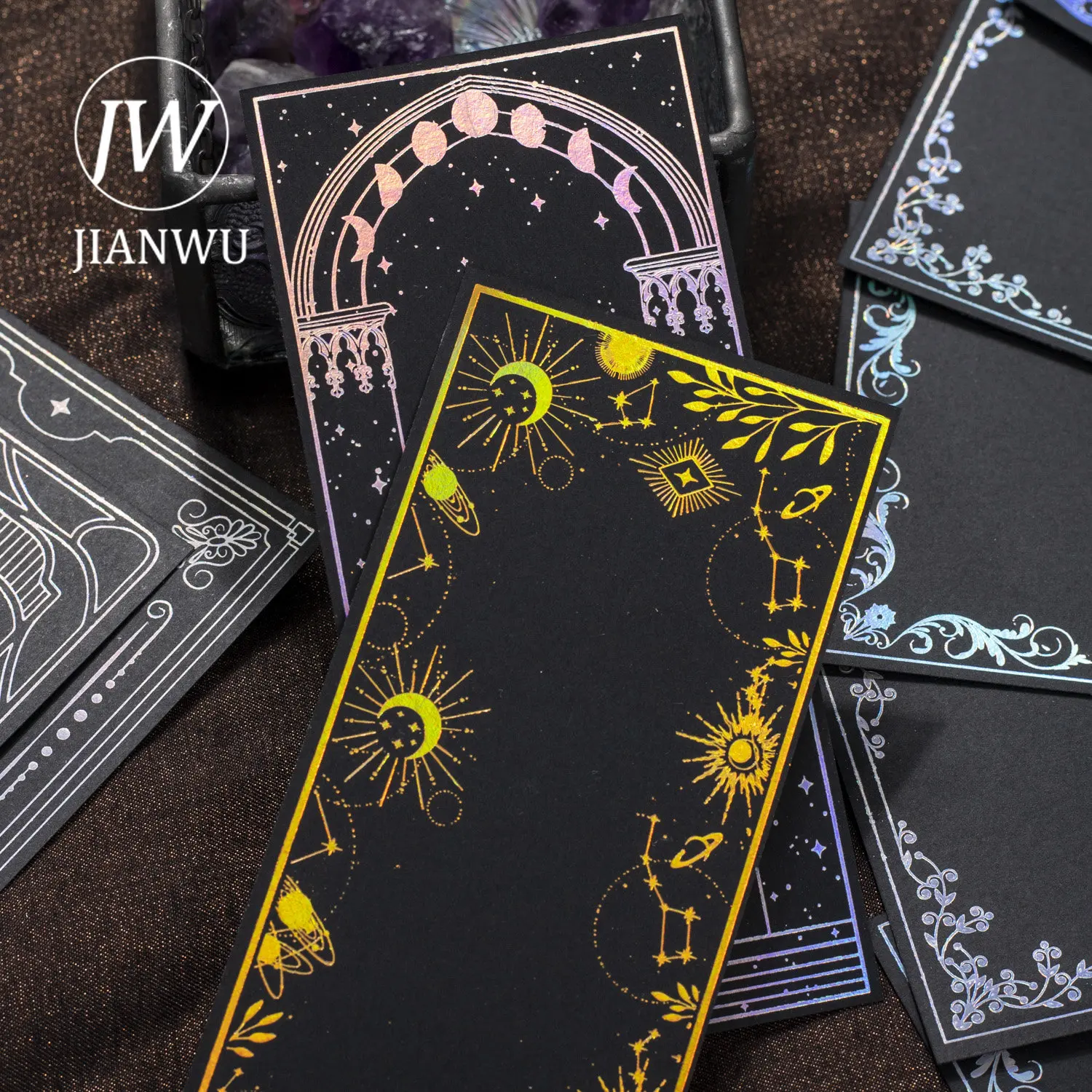 JIANWU 20Sheets Midsummer Stars Series Vintage Bronzing Hot Silver Border Black Card Material Paper Creative DIY Deco Stationery
JIANWU 20Sheets Midsummer Stars Series Vintage Bronzing Hot Silver Border Black Card Material Paper Creative DIY Deco Stationery