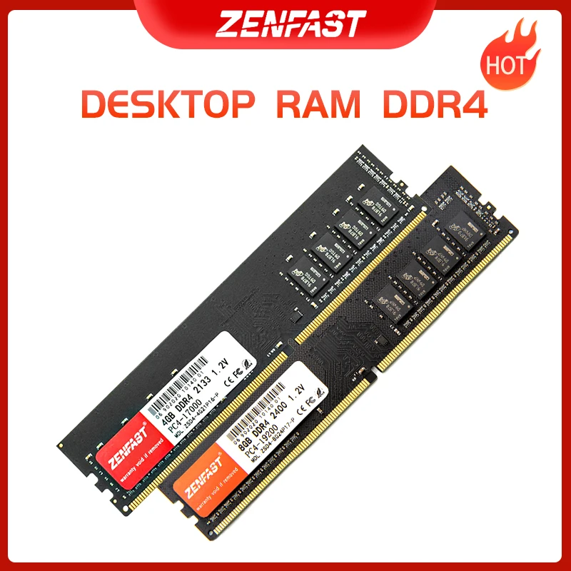Оперативная память ZENFAST ddr4 для компьютера ОЗУ 4 ГБ 8 16 32 inter 2133 2400 МГц 2666 DDR4