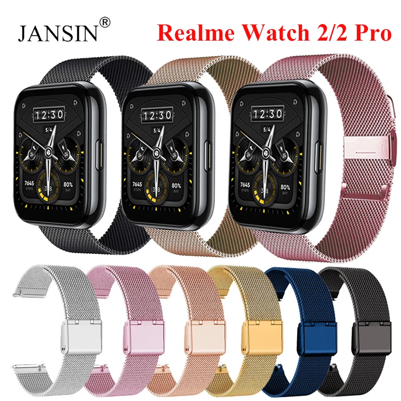 Миланский ремешок для Realme Watch 2/2 Pro Smartwatch ремешок для часов браслет из нержавеющей стали для Realme Watch S 2 pro Correa Wristband
Миланский ремешок для Realme Watch 2/2 Pro Smartwatch ремешок для часов браслет из нержавеющей стали для Realme Watch S 2 pro Correa Wristband