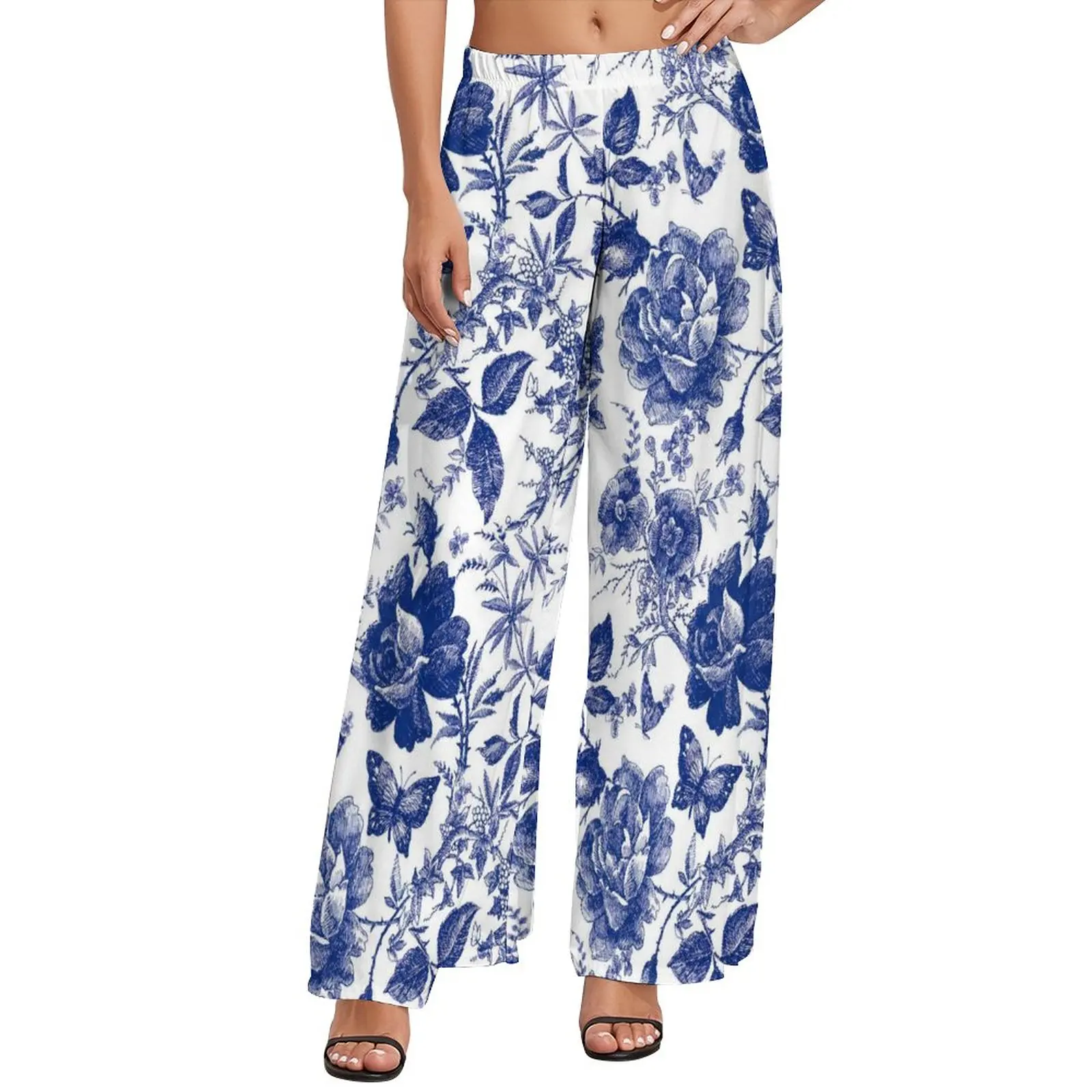 Butterfly Straight Pants Vintage Blue Flower Home Wide Leg Pants Ladies Oversize Aesthetic Print Trousers
Butterfly Straight Pants Vintage Blue Flower Home Wide Leg Pants Ladies Oversize Aesthetic Print Trousers
