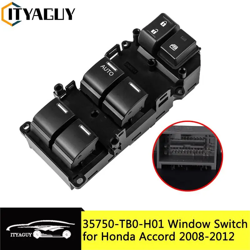 

35750-TB0-H01 Front Left Driver Side Electric Window Master Switch Button For Honda Accord 2008-2012 35750-TA0-A02 35750-TBD-H13