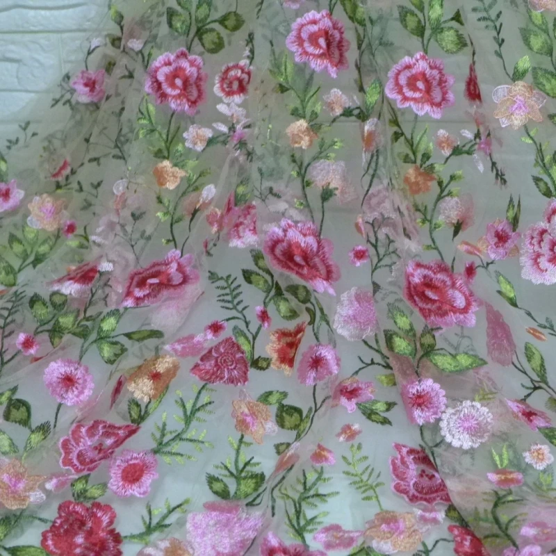 2 Yards Colorful Wildflowers Heavily Embroidery Overlay Tulle Lace fabric in Beige For Wedding Dress Evening Bridal Gown Prom
2 Yards Colorful Wildflowers Heavily Embroidery Overlay Tulle Lace fabric in Beige For Wedding Dress Evening Bridal Gown Prom