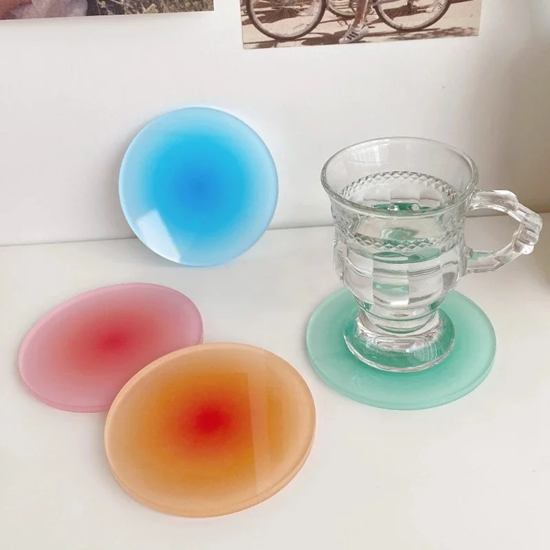 INS Decorative Table Mat Gradient Acrylic Coasters Practical Placemat Cup Mat For Milk Mug Tea Coffee Cups Pad Shooting Props 
INS Decorative Table Mat Gradient Acrylic Coasters Practical Placemat Cup Mat For Milk Mug Tea Coffee Cups Pad Shooting Props