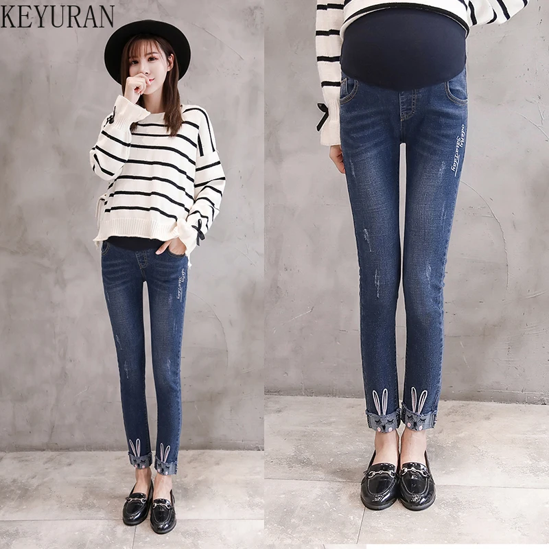 Spring Embroidery Stretch Denim Jeans Maternity Pants for Pregnant Women Clothes Pregnancy Pencil Pants Trousers Gravidas Jeans
Spring Embroidery Stretch Denim Jeans Maternity Pants for Pregnant Women Clothes Pregnancy Pencil Pants Trousers Gravidas Jeans