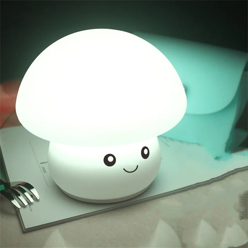LED Night Lamp Creative Mushroom Silicone Night Light Bedroom Desktop Decor Lamp USB Rechargeable Colorful Child Holiday Gift
LED Night Lamp Creative Mushroom Silicone Night Light Bedroom Desktop Decor Lamp USB Rechargeable Colorful Child Holiday Gift
