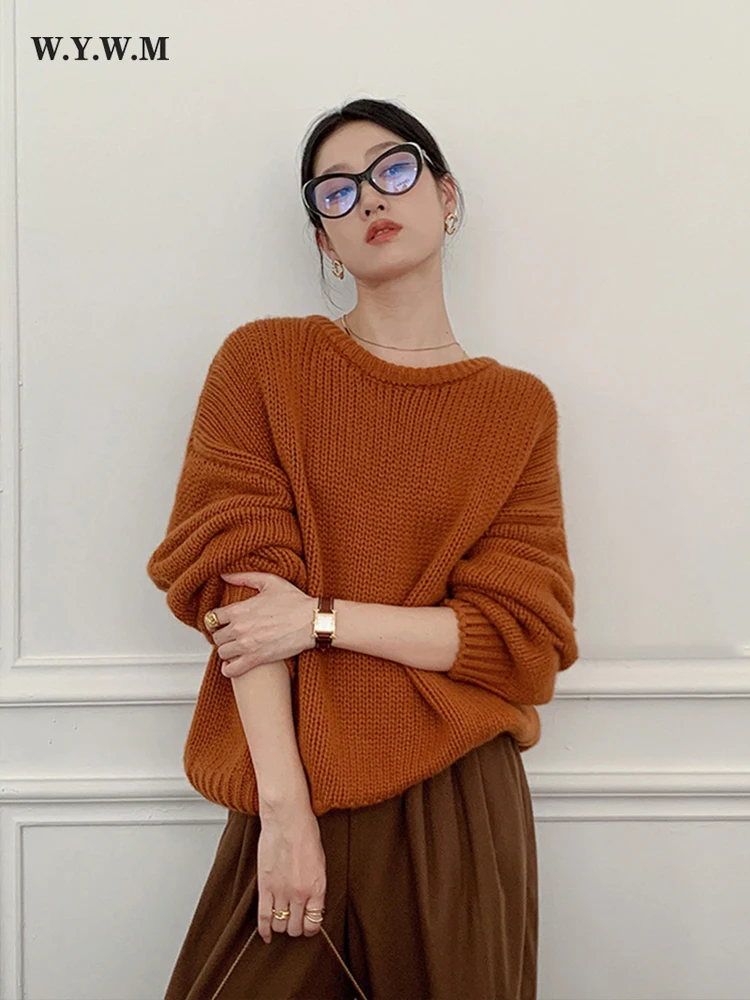 WYWM Korean Loose Knitted Sweater Women 2023 Autumn Casual Warm O-neck Basic Pullover Simple All-match Long Sleeve Female Jumper
WYWM Korean Loose Knitted Sweater Women 2023 Autumn Casual Warm O-neck Basic Pullover Simple All-match Long Sleeve Female Jumper