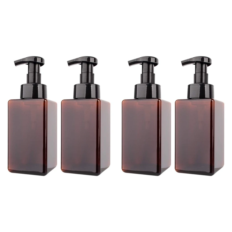 4 Pack Foaming Soap Dispenser 15Oz Refillable Foam Liquid Hand Soap Empty Plastic Pump Bottle Container - Brown 450Ml
4 Pack Foaming Soap Dispenser 15Oz Refillable Foam Liquid Hand Soap Empty Plastic Pump Bottle Container - Brown 450Ml